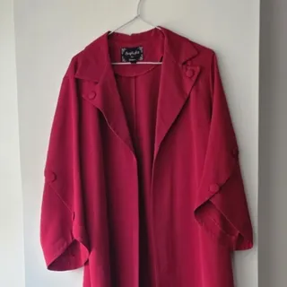 مانتو  قرمز قد بلند