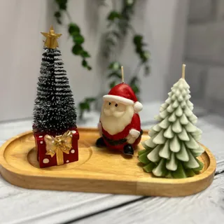 شمع بابانویل ودرخت کاج