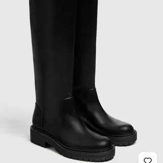 بوت بلند چرم مشکی