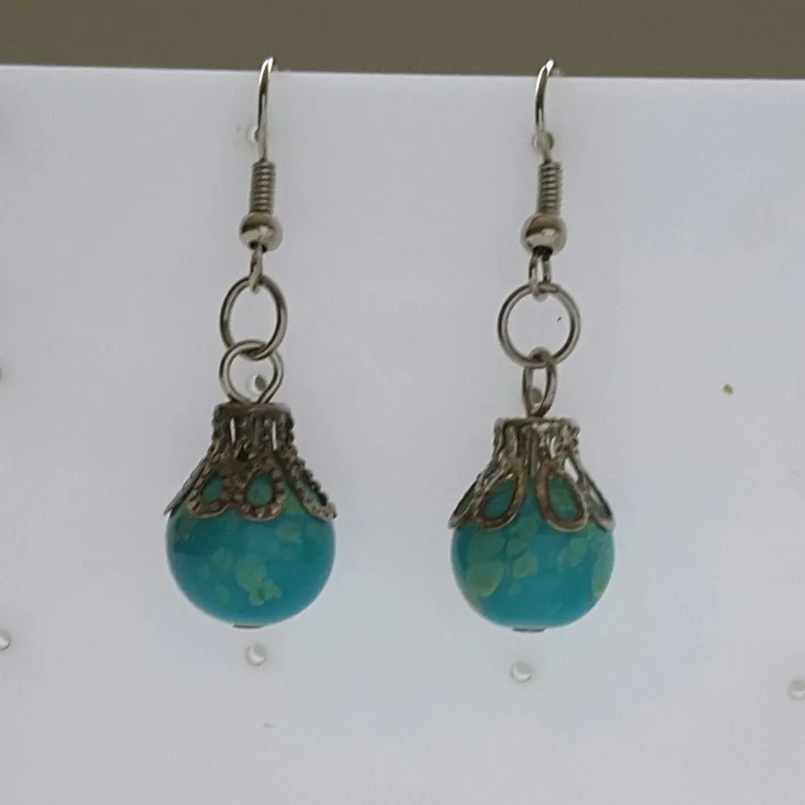 گوشواره فیروزه ای