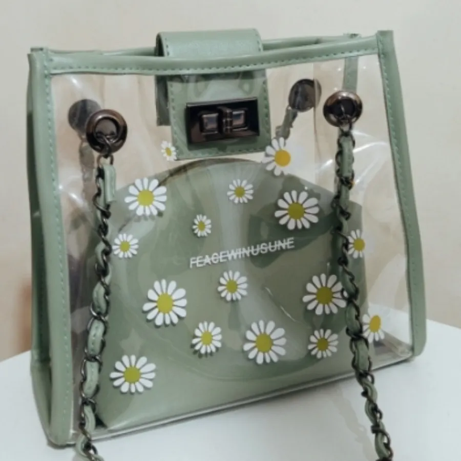 کیف بابونه ای شفاف