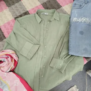 شومیز ماچا و شال