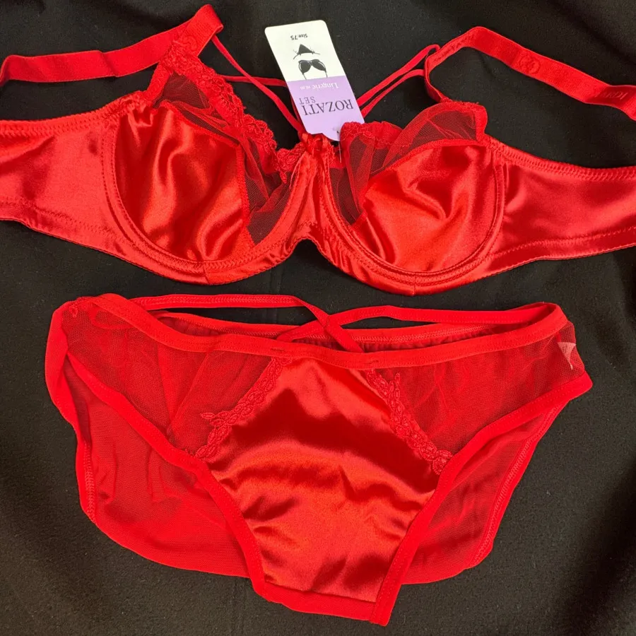 ست ساتن قرمز