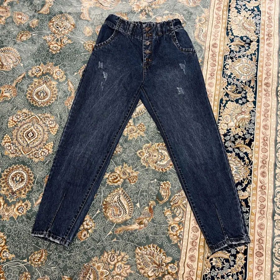 شلوار لی مام