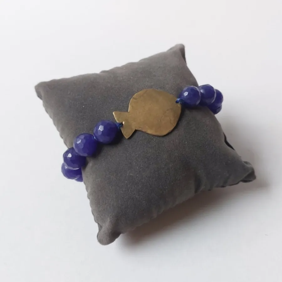 دستبند لاجوردی ماهی