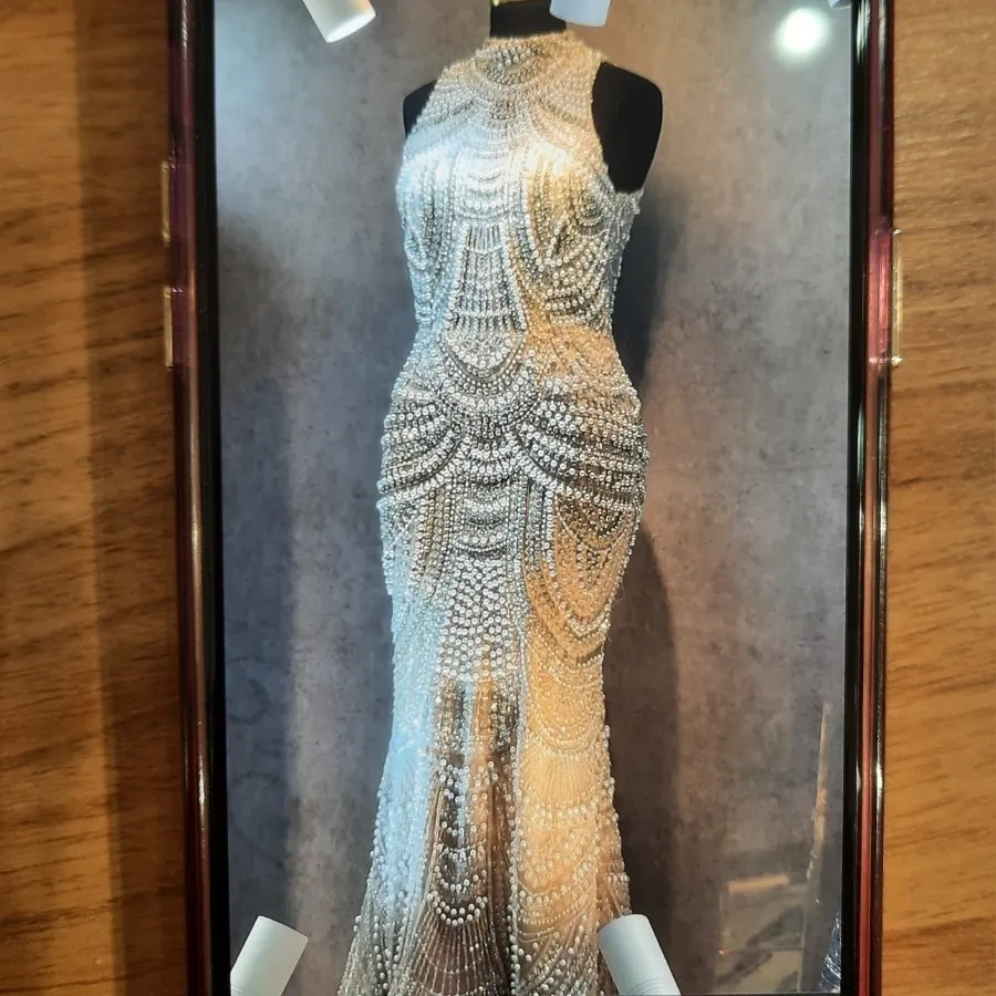 پیراهن سنگدوزی و مروارید