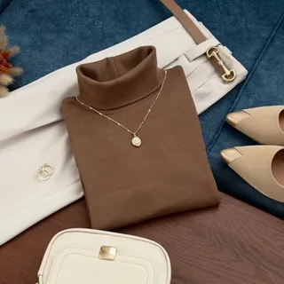 بلوز یقه اسکی موکا ویولت