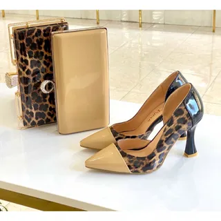 کفش پلنگی کرمی