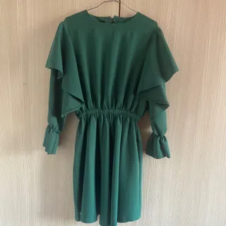 پیراهن عروسکی سبز زمردی