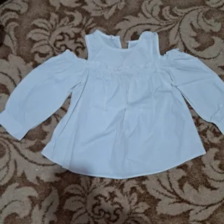 بلوز سفید دخترانه