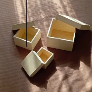 ست سه تکه جعبه چوبی