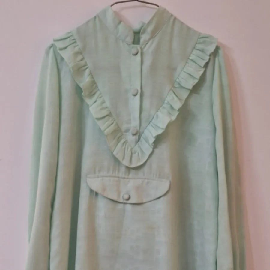 مانتو فیروزه ای چیندار