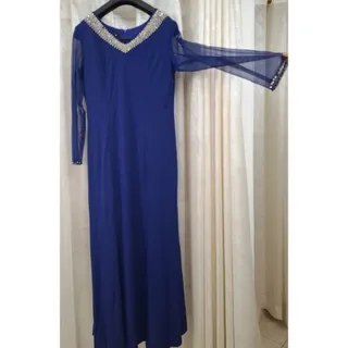 پیراهن کرپ آستین توری