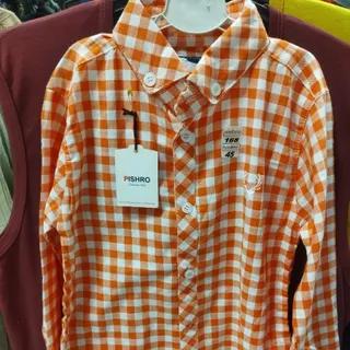 پیراهن 4خونه نارنجی پسران