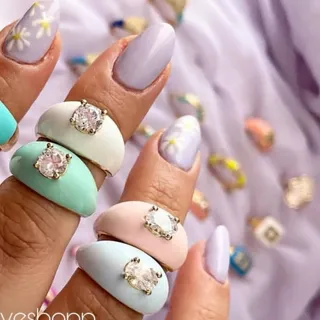 انگشترمیناکاری نگین دار