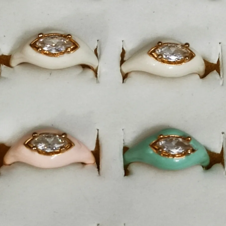 انگشترمینا کاری نگین دار