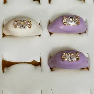 انگشتر میناکاری تک نگین