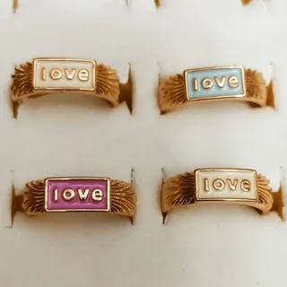 انگشتر مینا کاریLove