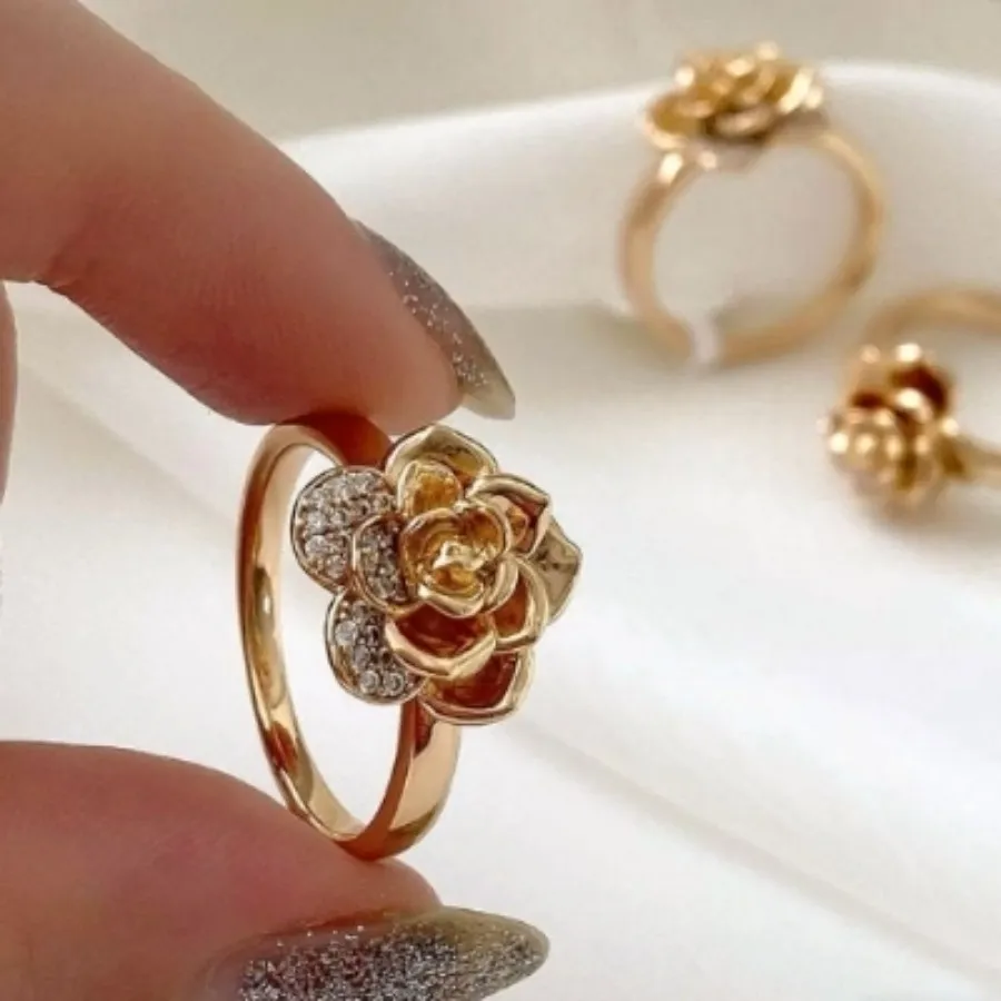 انگشتر ژوپینگ گل رز