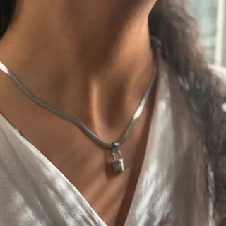 گردنبند قفل سیلور