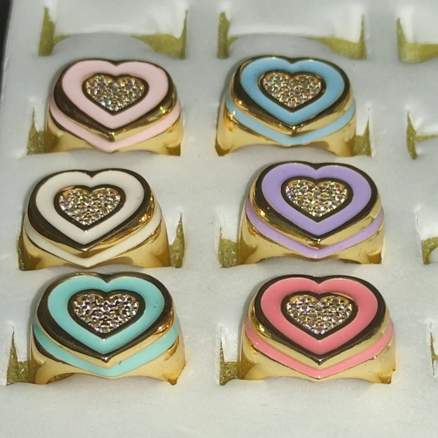 انگشتر مینا کاری نگین دار