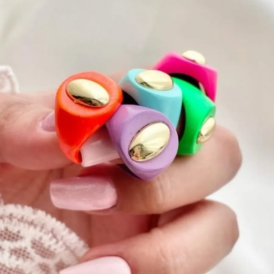 انگشتر فلزی رنگی فری سایز