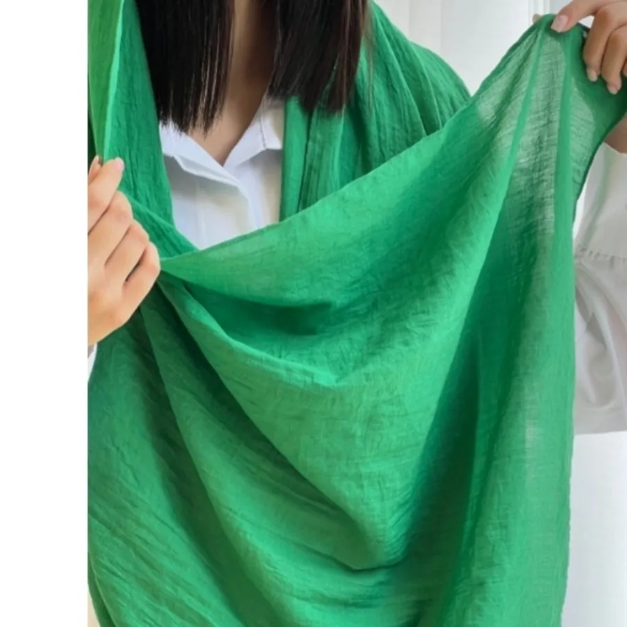 شال ساده سبز