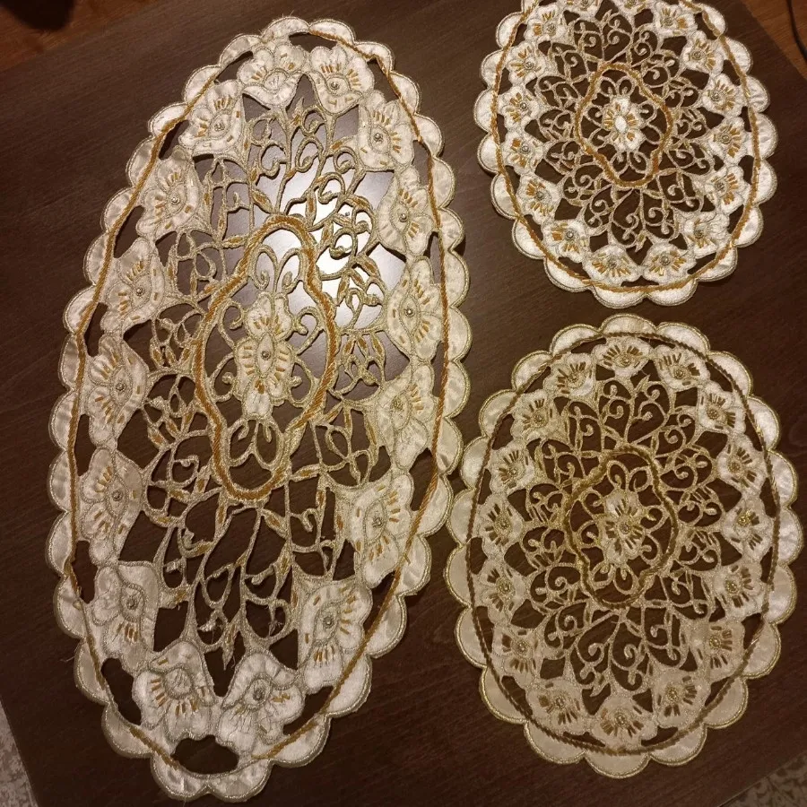 رومیزی کار شده 7 تیکه