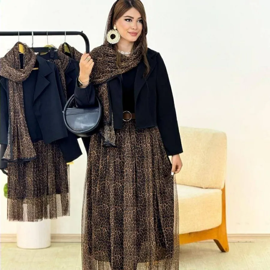 ست کت دامن ،شال