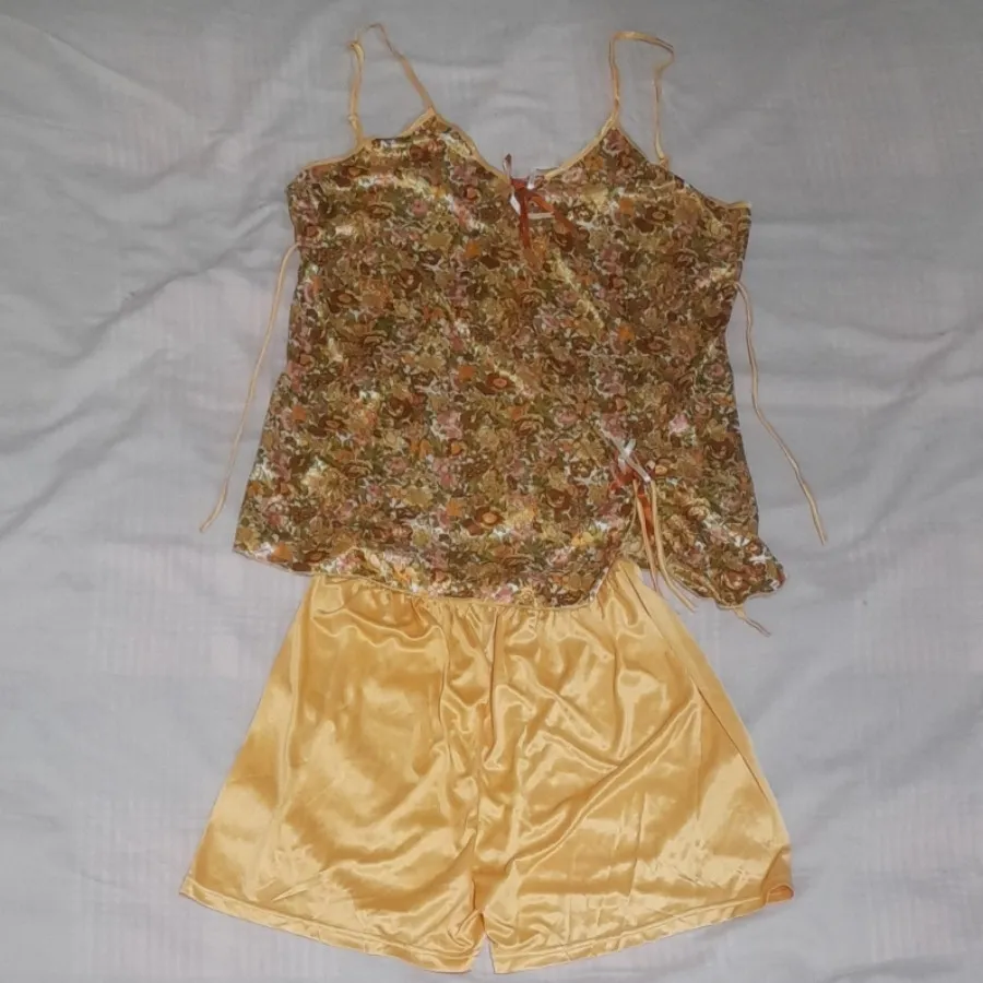 لباس خواب ساتن دو تکه