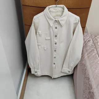 مانتو یا کت جین سفید