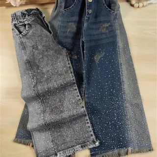 شلوار شافل فول نگینی دمپا