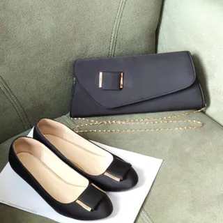 ست کیف و کفش مجلسی مشکی