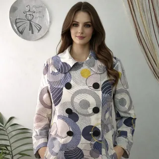 مانتو زنانه کتان نخ آستر