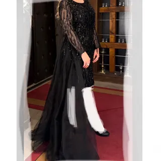 پیراهن مجلسی مزونی کارشده