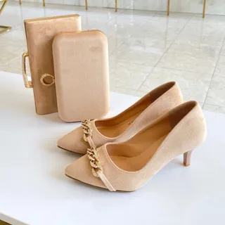 کفش و کیف کرمی کارتیر