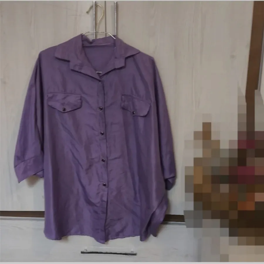 مانتو شومیزی مخملی بنفش