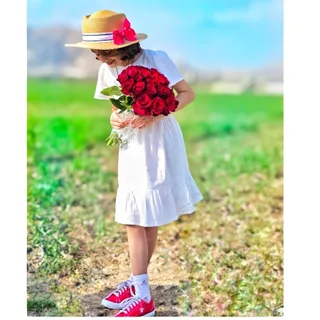 پیراهن دخترانه سفید منگو