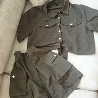 ست نیمتنه شلوارک کارگو