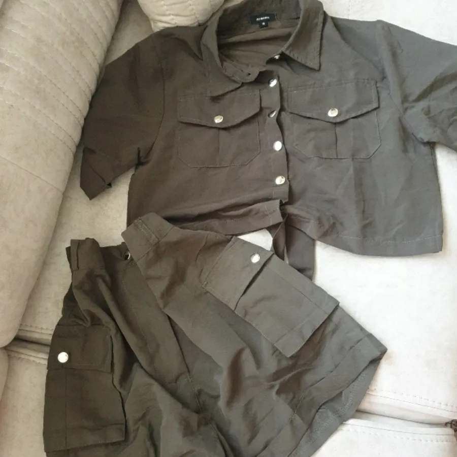 ست نیمتنه شلوارک کارگو