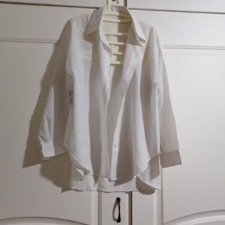 مانتو شومیزی حریر سفید