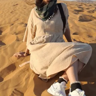 پیراهن بلند نخی