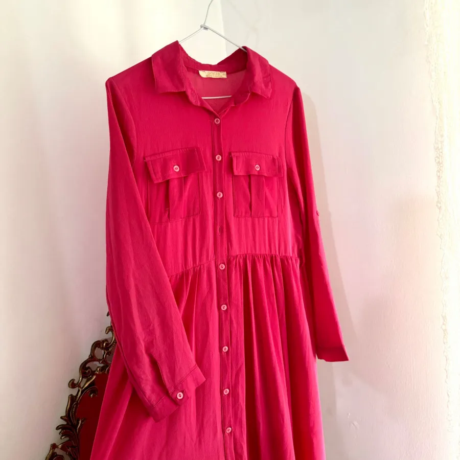 مانتو پیراهنی سرخابی