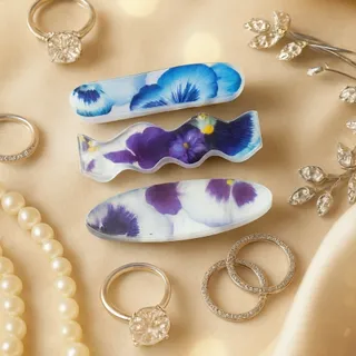 گیره مو رزینی بنفشه 3