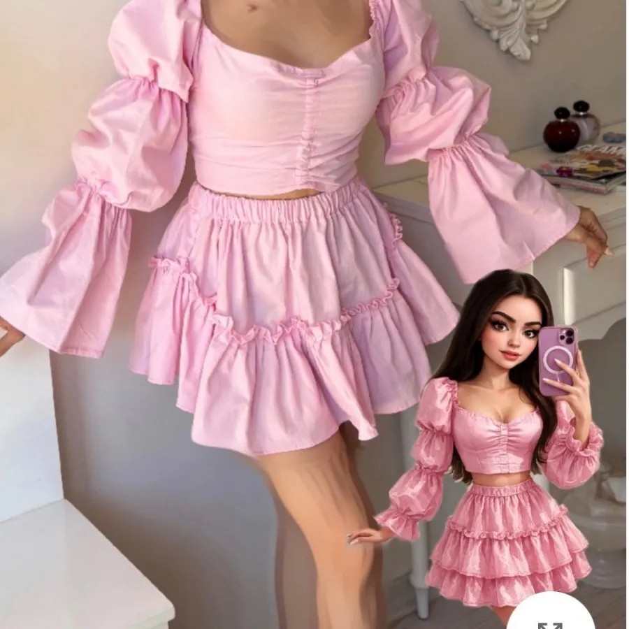 شومیز عروسکی و دامن