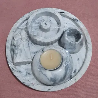 پک جاشمعی و شمع طرح سنگ