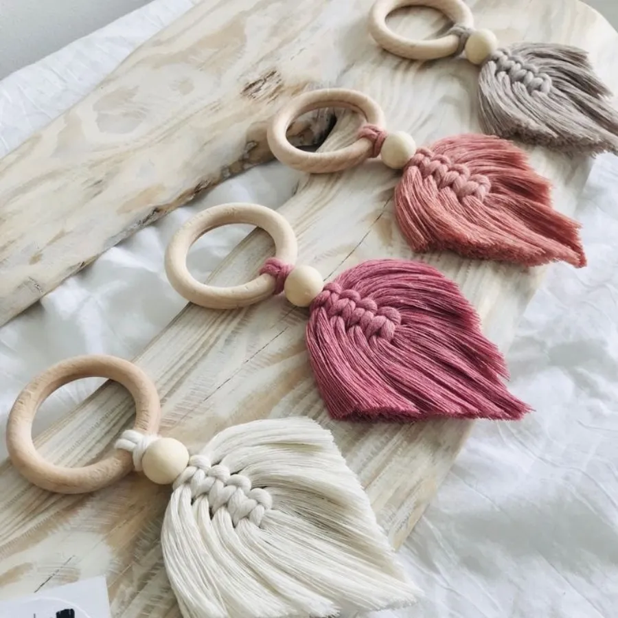 حلقه دستمال سفره مکرومه