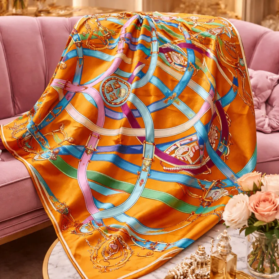 روسری ابریشم خالص