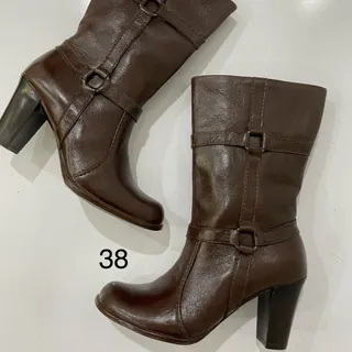 بوت چرم قهوه ای 38