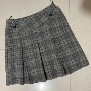 دامن کوتاه پشمی طوسی